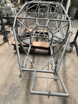 Sandblasted Race Car:  Ready for Powder Coating