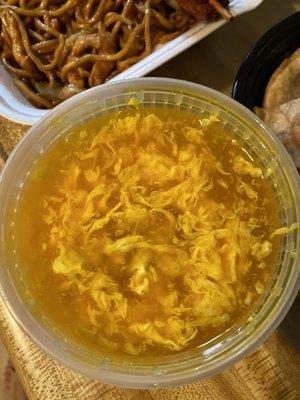 Egg Drop Soup, a little bland, it was meh...