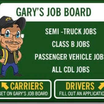 Gary's Job Board. Connecting truck drivers and trucking companies. www.garysjobboard.com