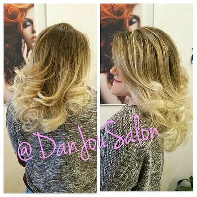 Stunning summer hair done by Danny at the one and only DanJou Salon #ombre #blond #curls #healthyhair #summerstyles