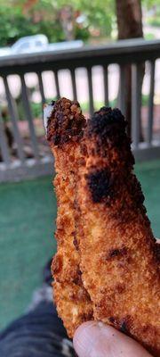 Burned chicken fingersfrom Davinci's.