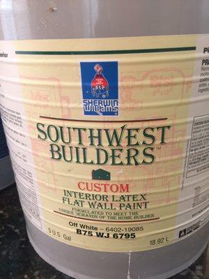 Sherman Williams say they don't carry this paint anymore builder basic off-white a custom mix $50,00 a gallon now! longtime customer gone