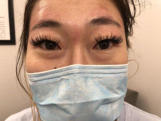 Full set hybrid eyelash extension