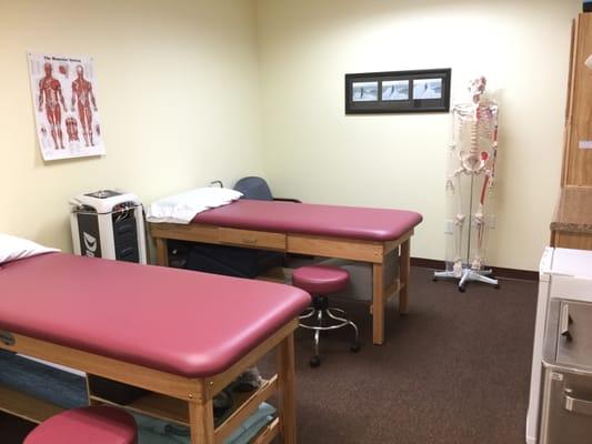 We have an evaluation and treatment area set apart from the main exercise area that provides more privacy whenever necessary.