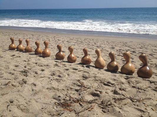 Our halau enjoyed a beautiful day at the beach together potlucking and making our own dancing implements (ipu drum)