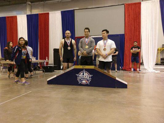 Earning the top spot at one of my USAPL meets in the RAW Open 182 lbs Division back in 2017.