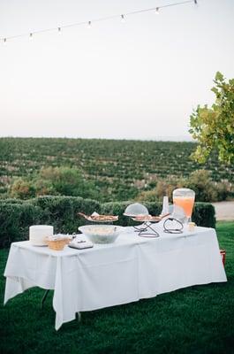 Catering at our rehearsal dinner, photo credit: Ken Kienow