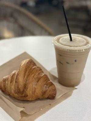 Butter croissant and iced grandma's bag