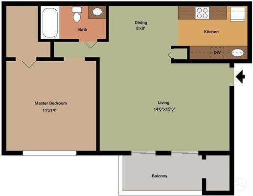 Two Bedroom Floor Plan