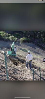 Hillside excavation