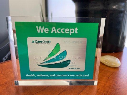 CareCredit! Yay!