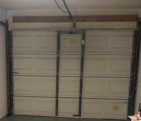 My old unsecured garage door