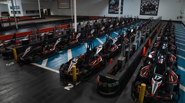 The latest European-style all-electric go karts in our pits