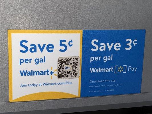 Additional savings with Walmart Pay and/or Walmart+