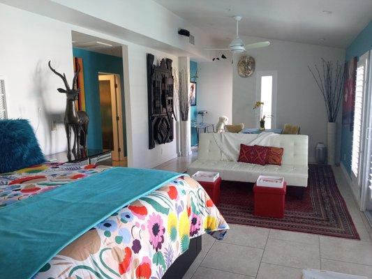 Airbnb & VRBO listing in Palm Springs. Been cleaning this art filled Casita for the owners for over (5) yrs. Rents out all year long.