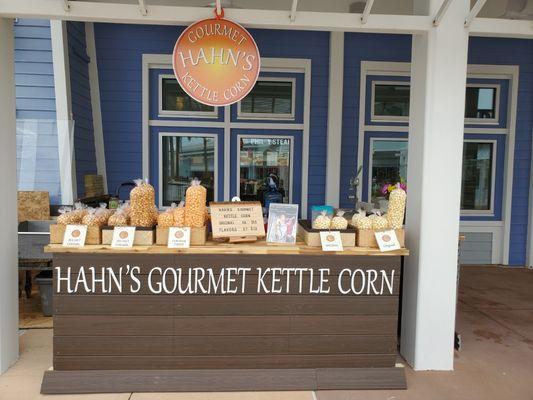 Front of the kettle corn counter