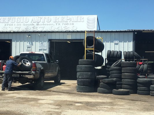 There are tires lying everywhere, so they definitely have variety.