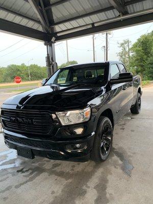 Blacked out Ram badges that were chrome at first.