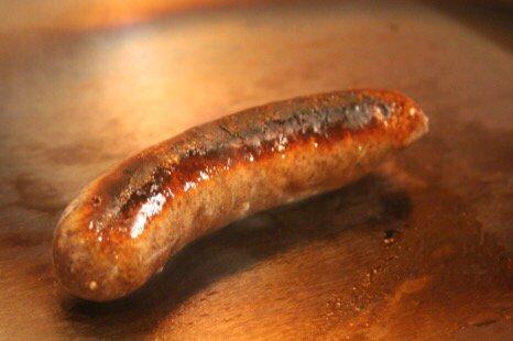 A mouth watering German Bratwurst