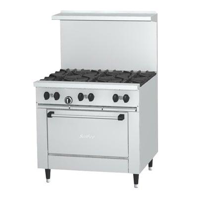 Garland X36-6R Sunfire 6 Burner Range With Standard Oven