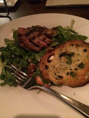 Arugula salad with sirloin- $19