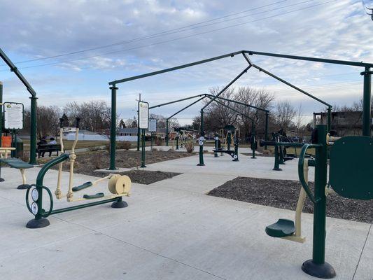 Outdoor fitness area