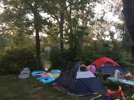 Hideaway lakes. We set up camp in the back area by the river. Nice and peaceful