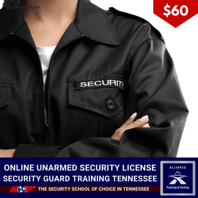 Online Unarmed Security Officer Guard Card License Training Course TN Alliance Training and Testing #guardtrainingtn