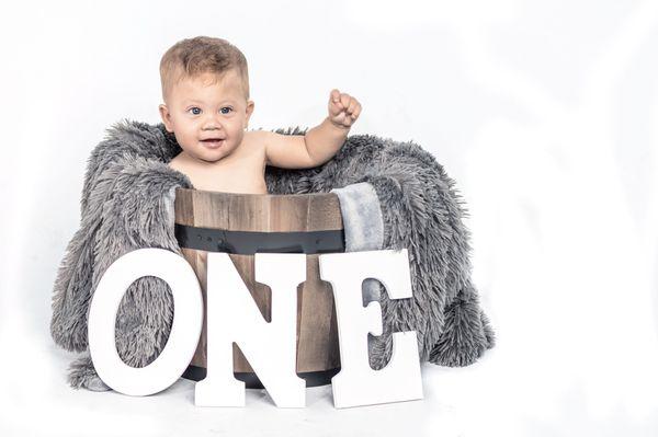 One year old studio photosession