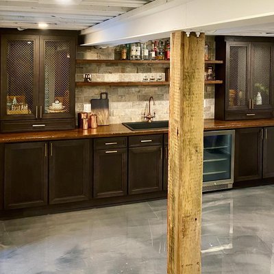 Basement bar design and install