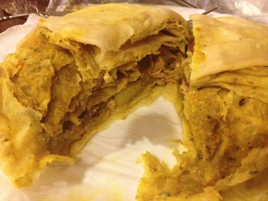 Curry chicken roti