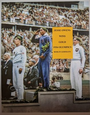 Photo from TT&S printing in Fort Lauderdale of Jesse Owens 1936 Olympics