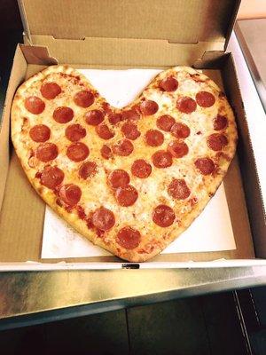 Valentine's Day LOVE pizza!!!! So sweet!!!