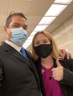 Stanley Mosk CourtHouse Los Angeles, CA.  Rochelle and Myself right before I was awarded custody.