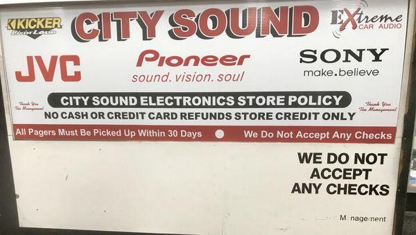 City Sound. The best place for electronics in Bridgeport.