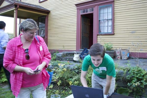 Venly Fellow Emma in action at the Summer Garden Party in Amherst, MA.