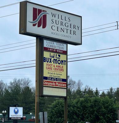 Exterior signage on York Road