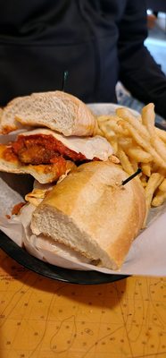 Chicken parm sub and fries. Very good 4/2023