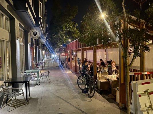 Peek of the patio parklet