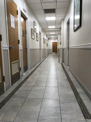 Exam room hallway