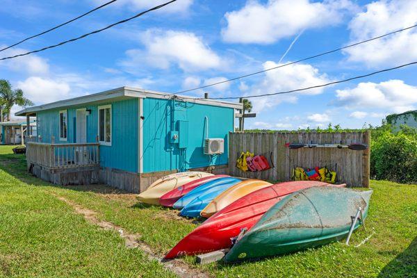 kayak area. Free use for  all cabin guests.