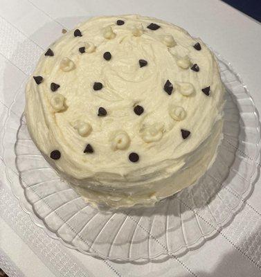 Delish and decadent chocolate cake with buttercream frosting.