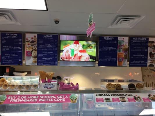 Baskin Robbin menu