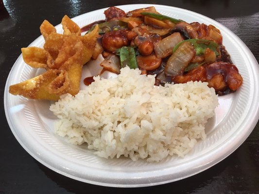 Shrimp with snow peas