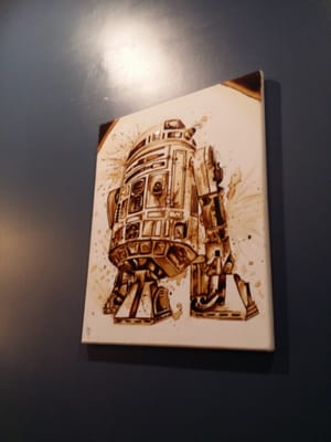 Painted with coffee! 
 Credits: Carla Cardona @itz230