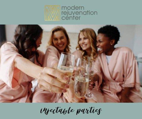 You can book MRC Beauty Injectors for a private party at our office or in your home!