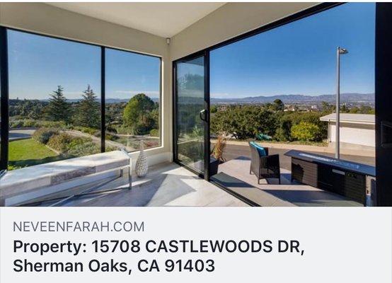 Check out this rare single-story residence with an Open Floor plan in Sherman Oaks!  This special home has breathtaking views of the valley.