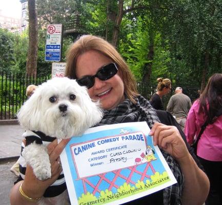 Kim & Presley at the Gramercy Park Canine Comedy Parade!