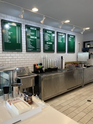 Menu and kitchen