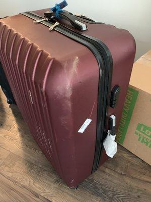 Luggage damaged by the movers